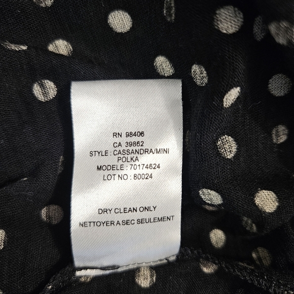 Theory Cassandra Mini Black Polkadot Dress - Picture 7 of 7